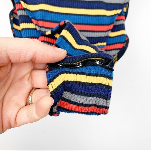 Urban Outfitters Multicolored Striped Leotard Sz L - Picture 2 of 6